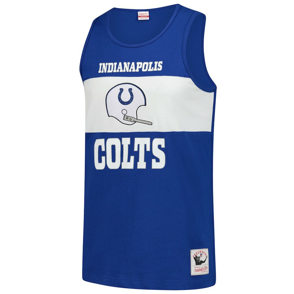 Mitchell & Ness Indianapolis Colts Retro Colorblock Tank Top Royal