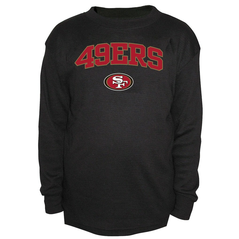 Fanatics San Francisco 49ers Big & Tall Thermal Long Sleeve Crew Neck T-Shirt Black