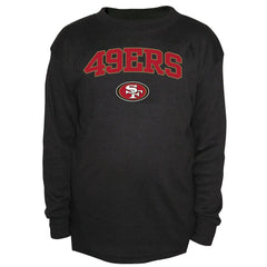 Fanatics San Francisco 49ers Big & Tall Thermal Long Sleeve Crew Neck T-Shirt Black