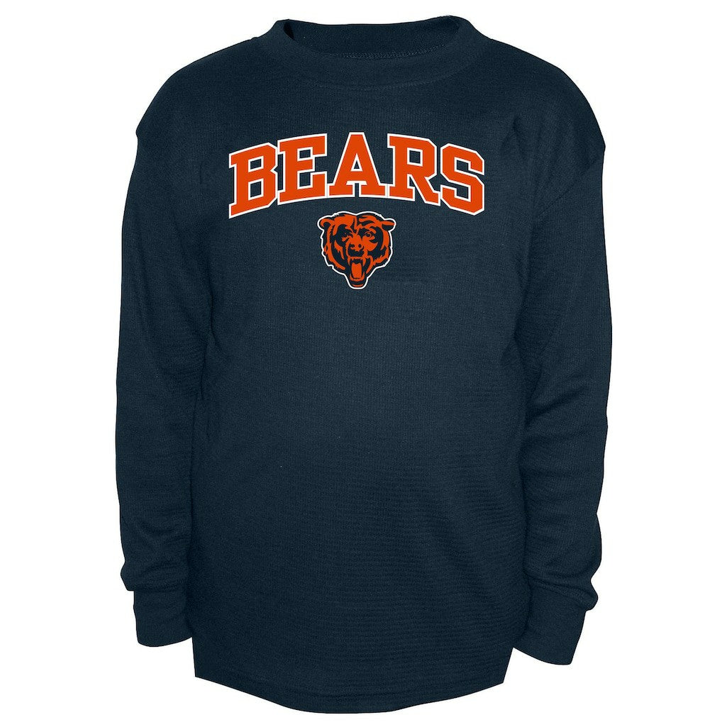 Fanatics Chicago Bears Big & Tall Thermal Long Sleeve Crew Neck T-Shirt Navy