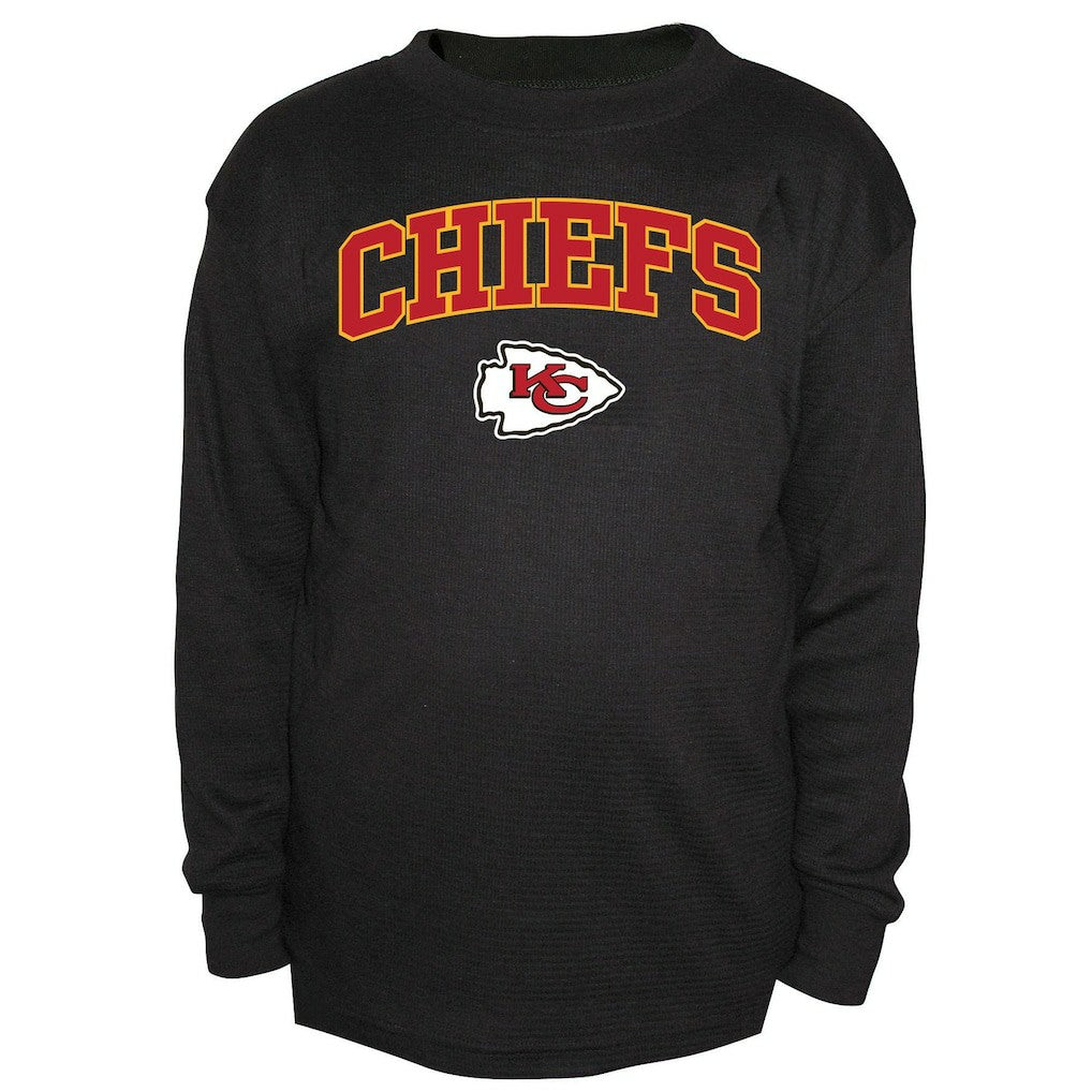 Fanatics Kansas City Chiefs Big & Tall Thermal Long Sleeve Crew Neck T-Shirt Black