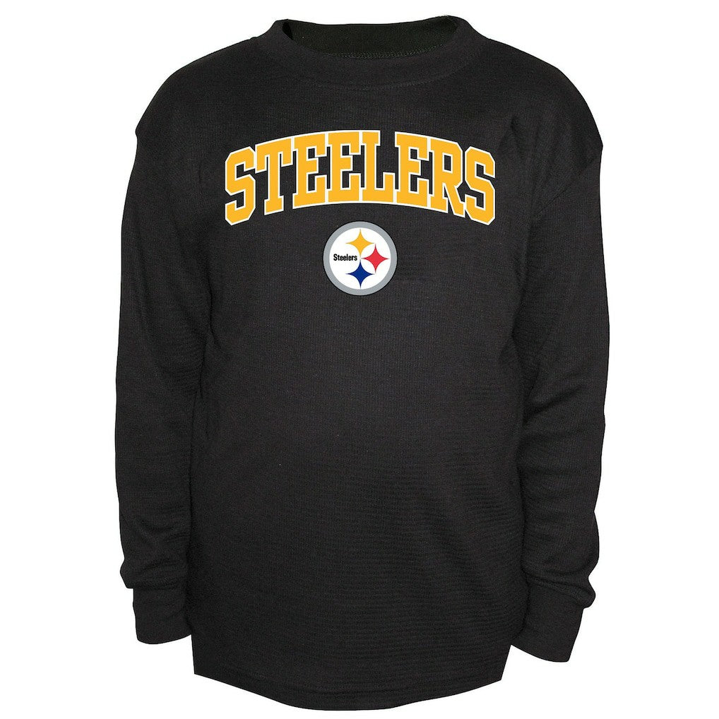Fanatics Pittsburgh Steelers Big & Tall Thermal Long Sleeve Crew Neck T-Shirt Black