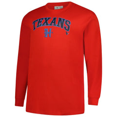 Fanatics Houston Texans Big & Tall Throwback Thermal Long Sleeve T-Shirt Red
