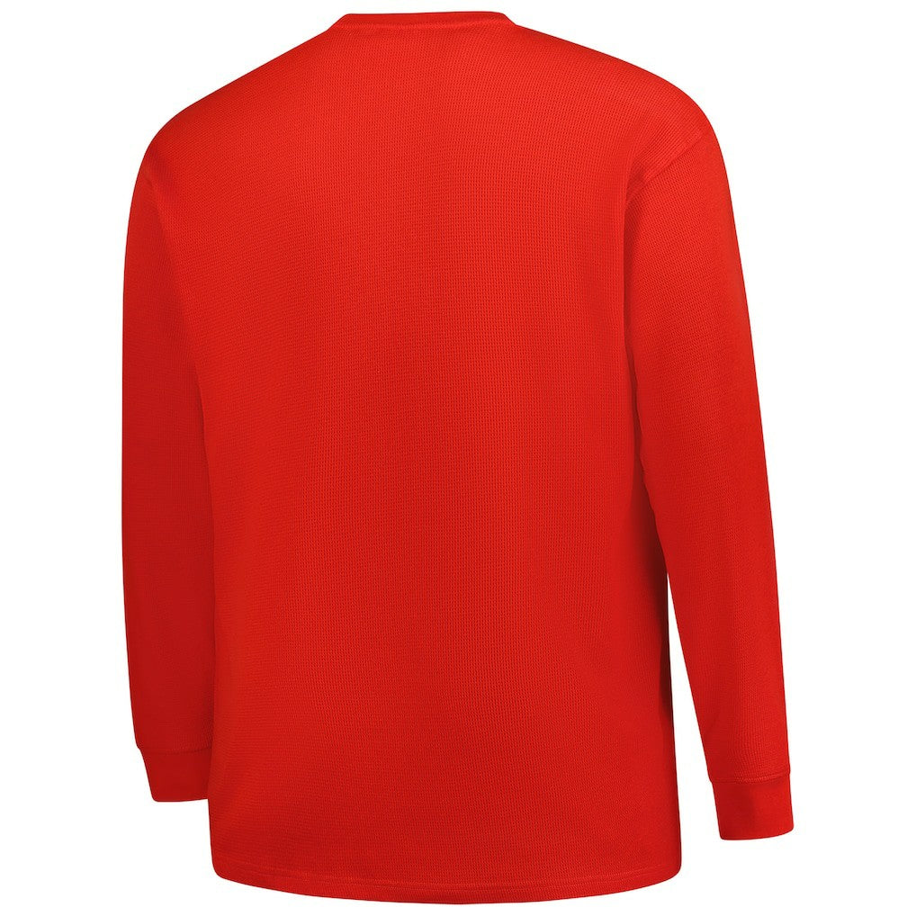 Fanatics Houston Texans Big & Tall Throwback Thermal Long Sleeve T-Shirt Red