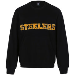 Pittsburgh Steelers Cuce Women's Chenille Jeweled Sweatshirt Black