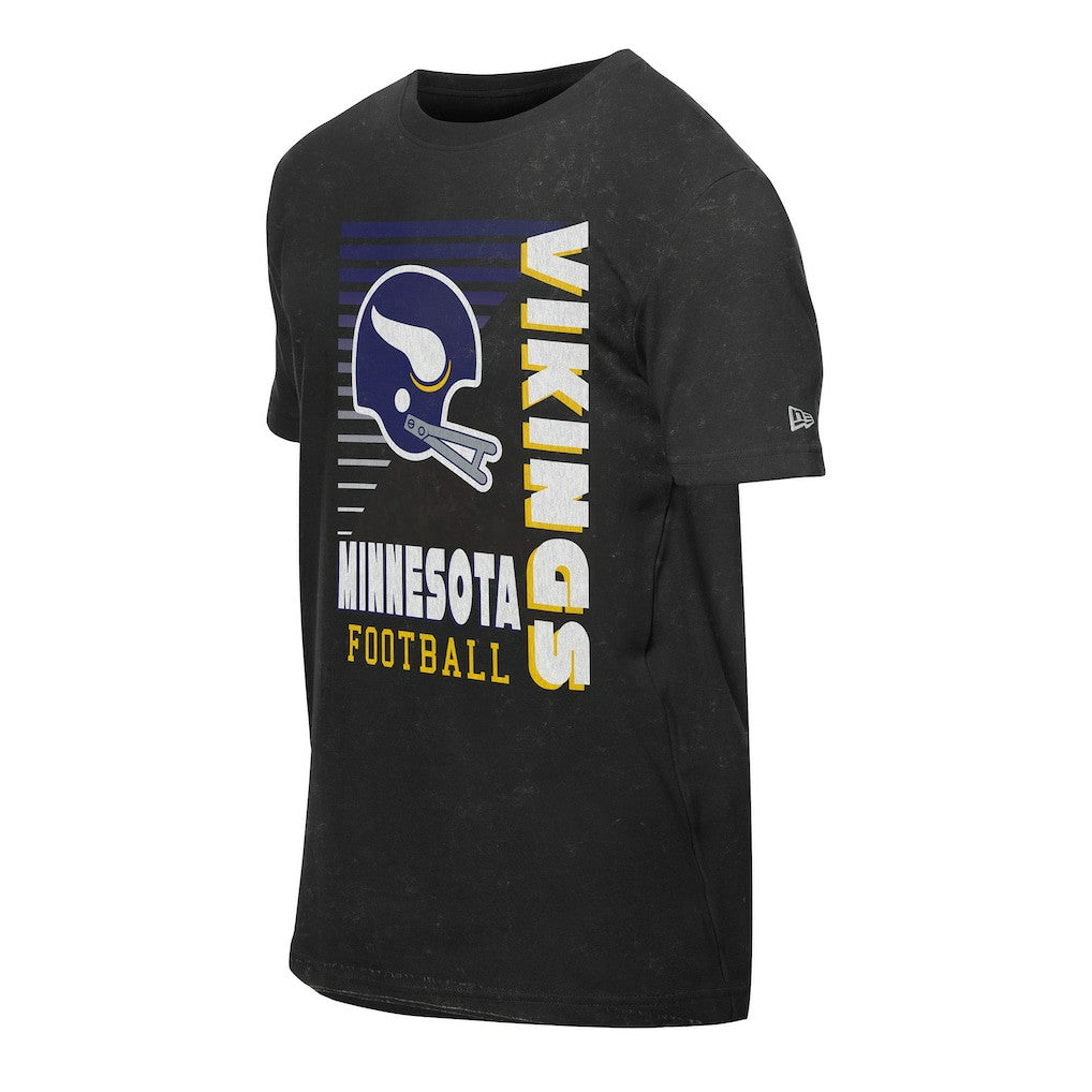 Minnesota Vikings New Era Retro Logo Enzyme Washed Oversized T-Shirt Black