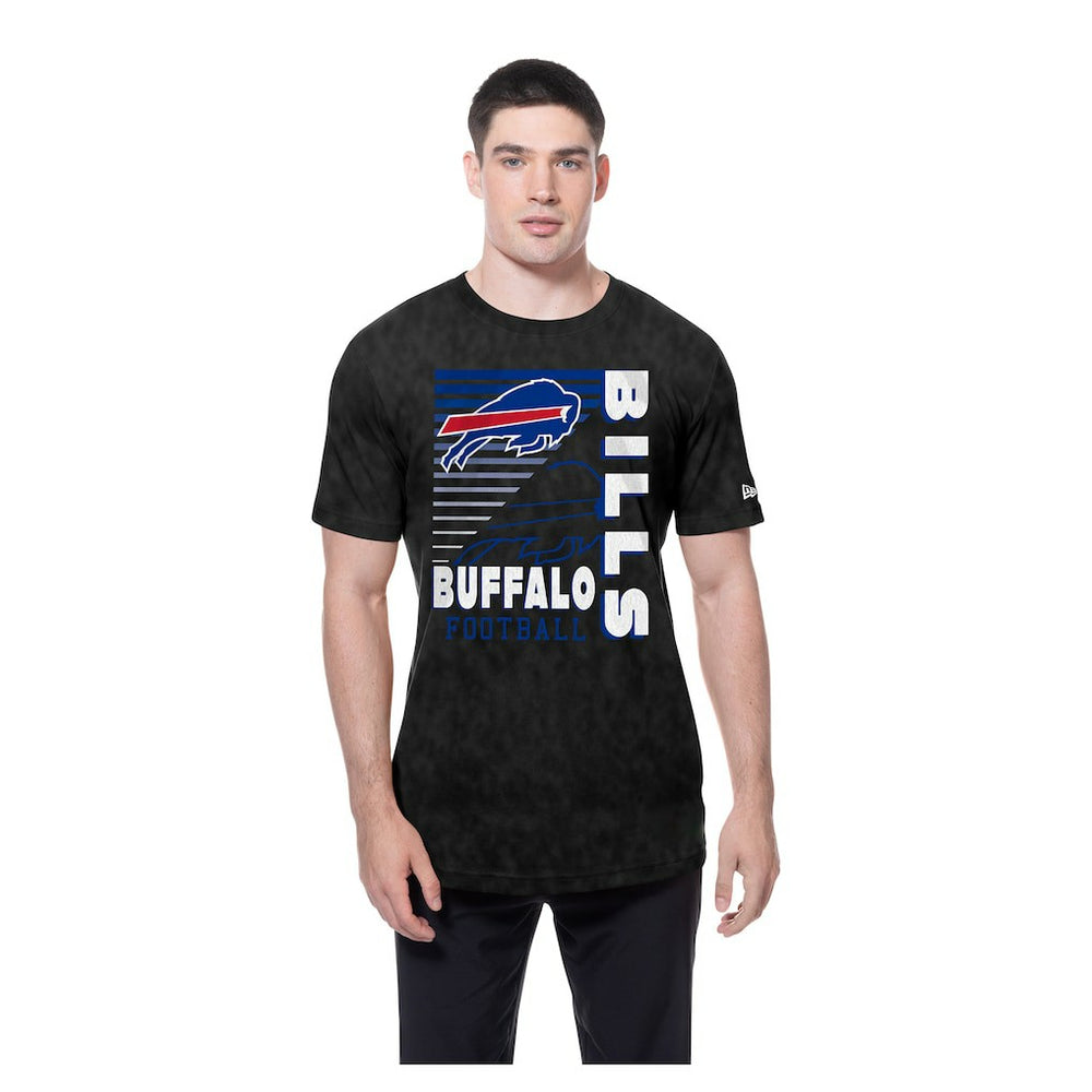 Buffalo Bills New Era Retro Logo Enzyme Washed Oversized T-Shirt Black