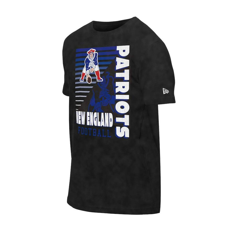 New England Patriots New Era Retro Logo Enzyme Washed Oversized T-Shirt Black