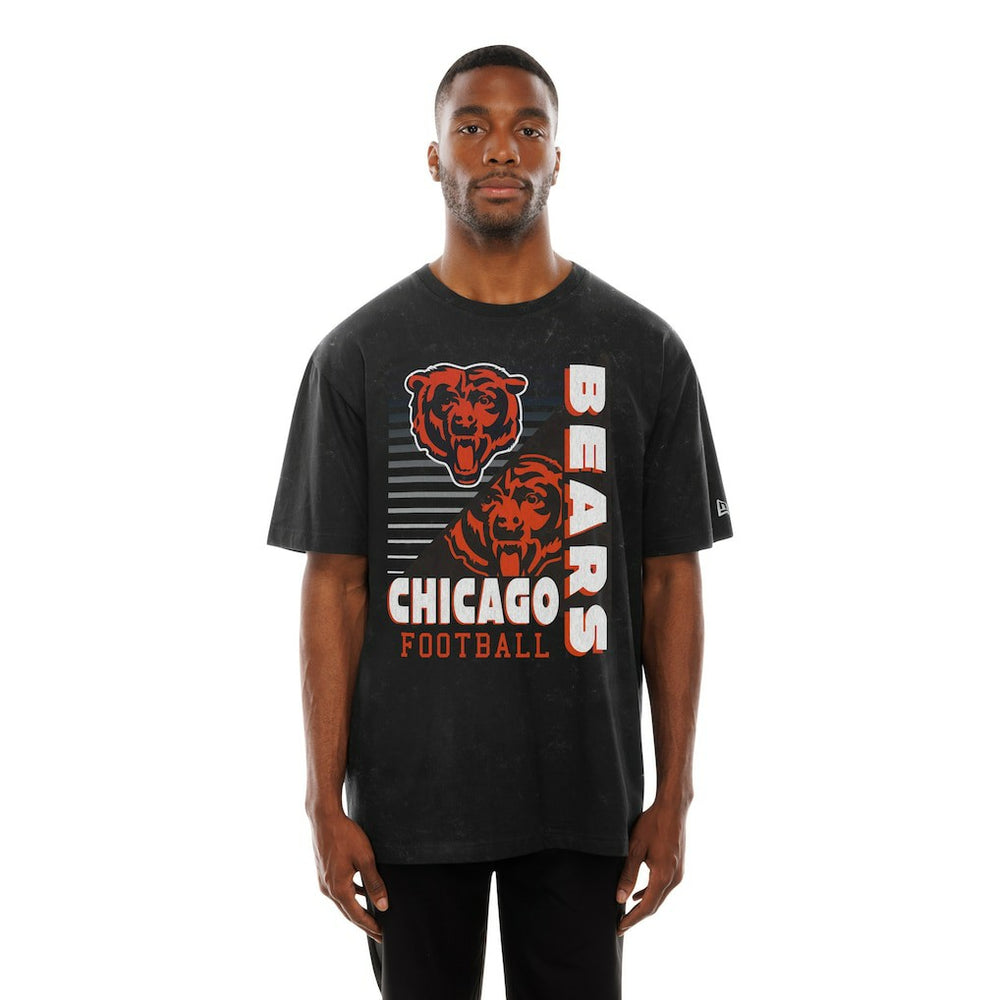 Chicago Bears New Era Enzyme Washed Oversized T-Shirt Black