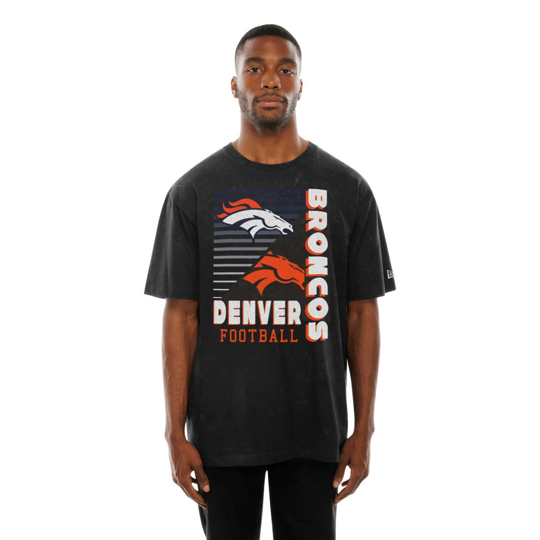 Denver Broncos New Era Enzyme Washed Oversized T-Shirt Black