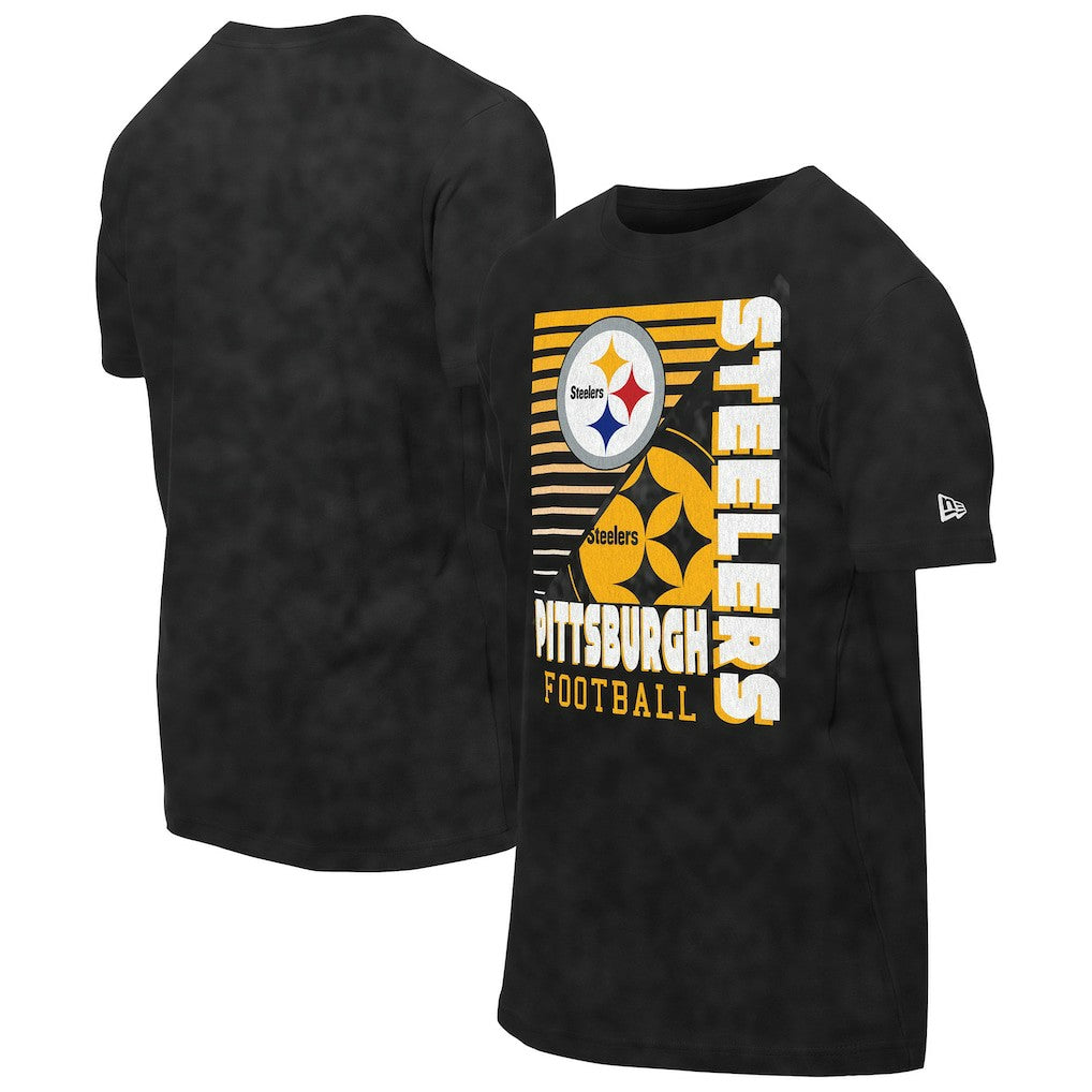 Pittsburgh Steelers New Era Enzyme Washed Oversized T-Shirt Black