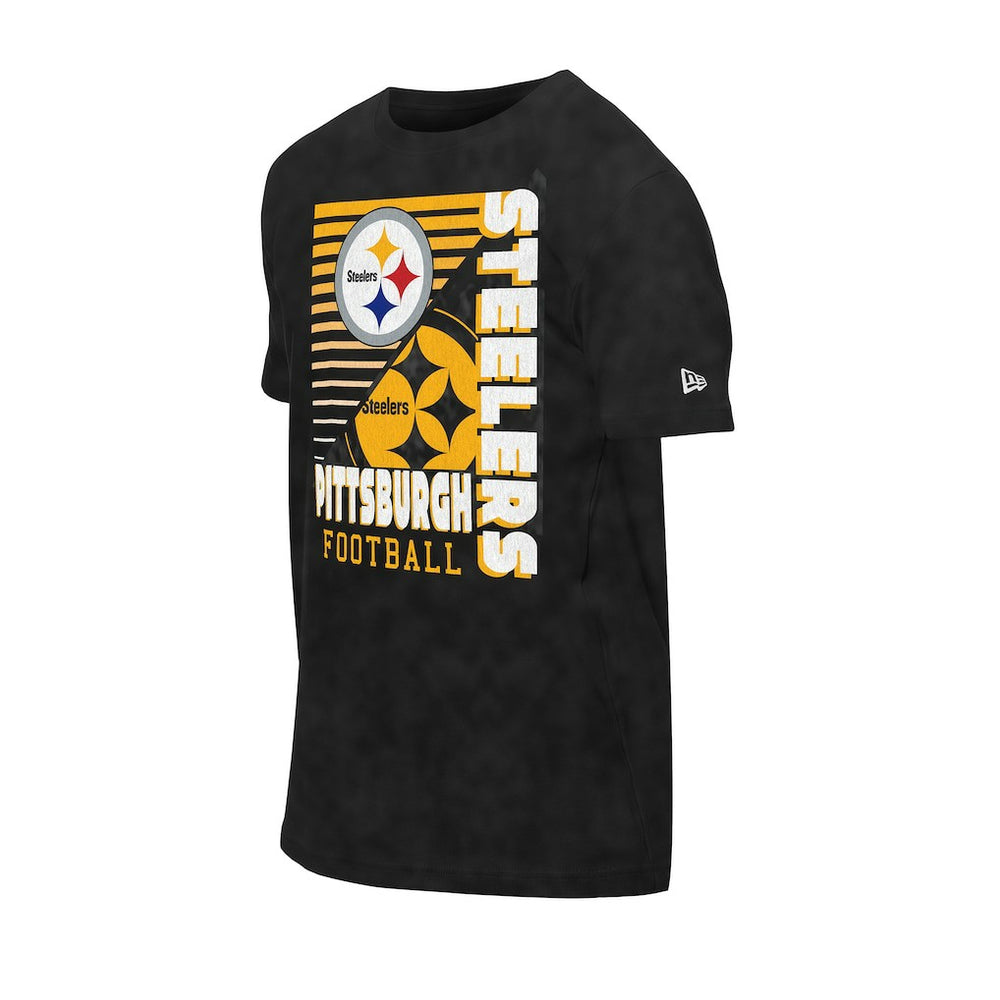 Pittsburgh Steelers New Era Enzyme Washed Oversized T-Shirt Black