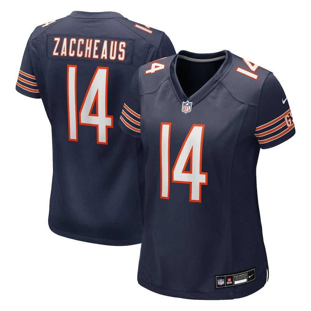 Nike Olamide Zaccheaus Chicago Bears Women's Team Game Jersey Navy
