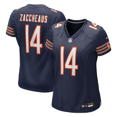 Nike Olamide Zaccheaus Chicago Bears Women's Team Game Jersey Navy