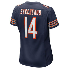 Nike Olamide Zaccheaus Chicago Bears Women's Team Game Jersey Navy