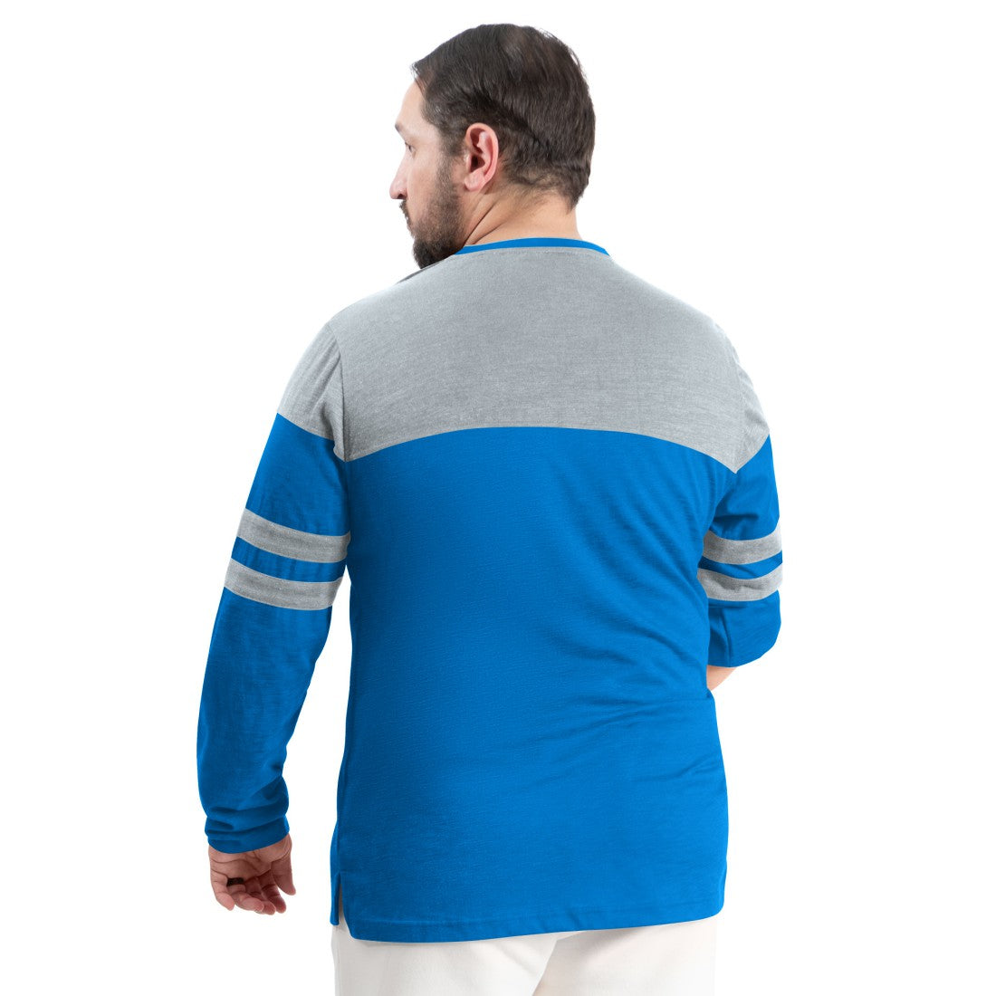 Detroit Lions G-III Sports by Carl Banks Adaptive Outlast Long Sleeve T-Shirt Blue/Silver