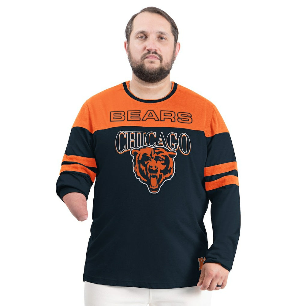 Chicago Bears G-III Sports by Carl Banks Adaptive Outlast Long Sleeve T-Shirt Navy/Orange