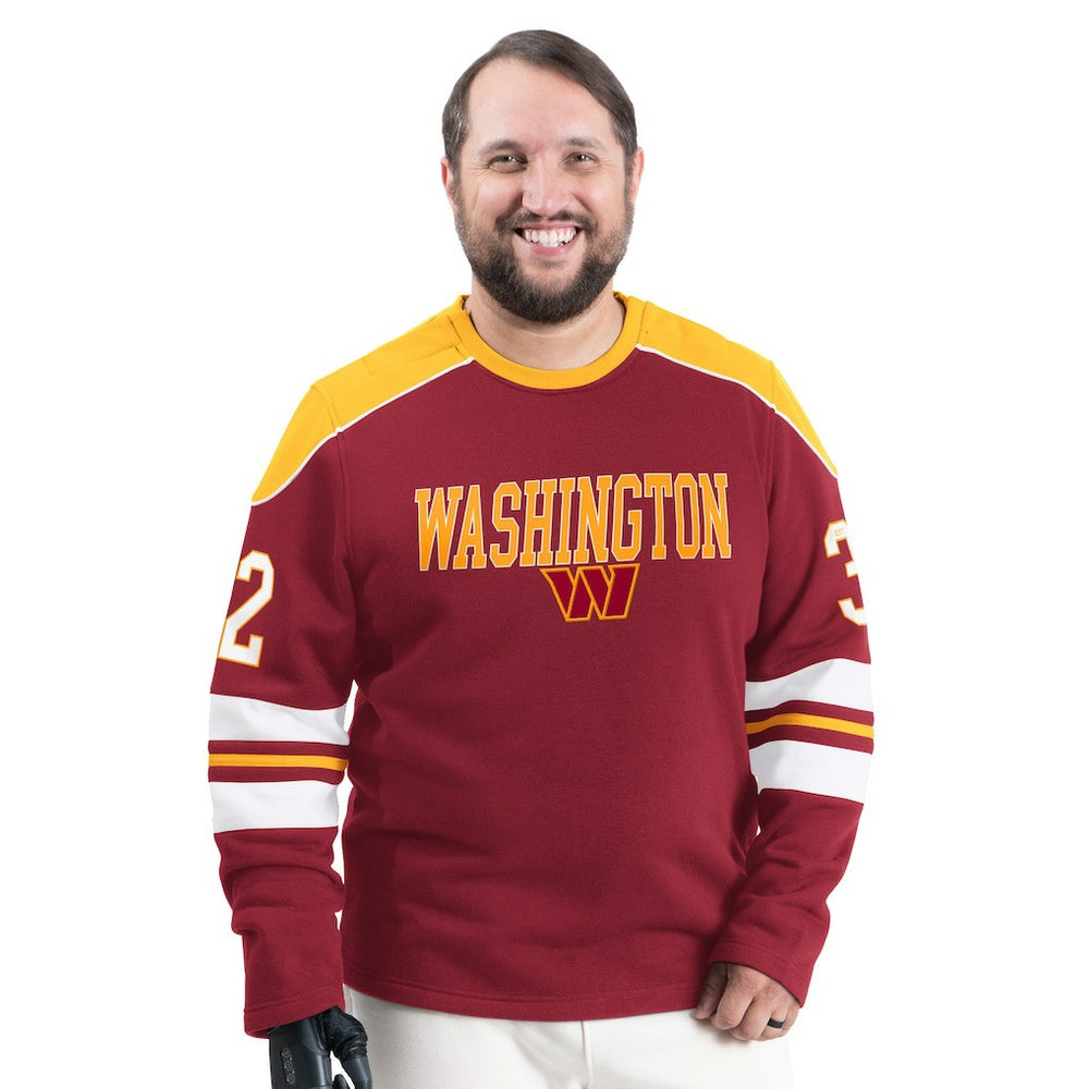 Washington Commanders G-III Sports by Carl Banks Adaptive Lord Stanley Crewneck Sweatshirt Burgundy