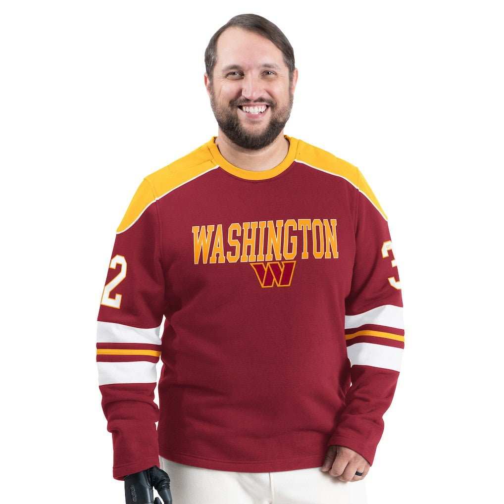 Washington Commanders G-III Sports by Carl Banks Adaptive Lord Stanley Crewneck Sweatshirt Burgundy