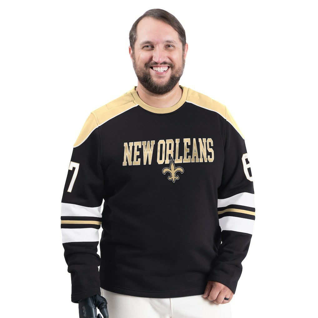 New Orleans Saints G-III Sports by Carl Banks Adaptive Lord Stanley Crewneck Sweatshirt Black