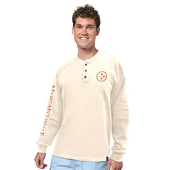 Pittsburgh Steelers Margaritaville Five O'Clock Henley Long Sleeve T-Shirt Cream