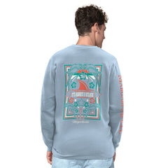 New York Giants Margaritaville Five O'Clock Henley Long Sleeve T-Shirt Light Blue