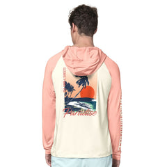 Cincinnati Bengals Margaritaville Sand, Sea, Sunsets Long-Sleeve Rashguard Hoodie Pullover -Cream/Amber