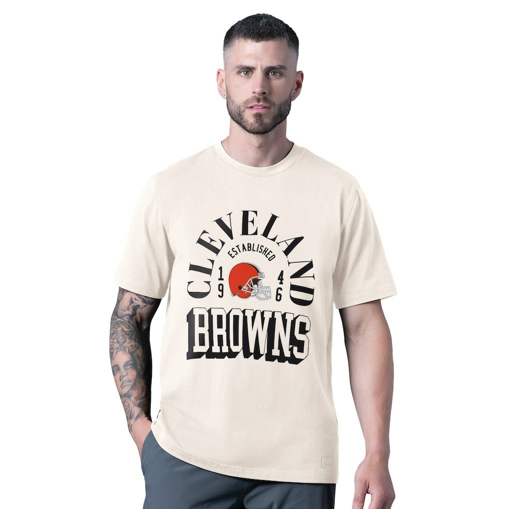 Cleveland Browns MSX by Michael Strahan Whiteout Vintage T-Shirt White