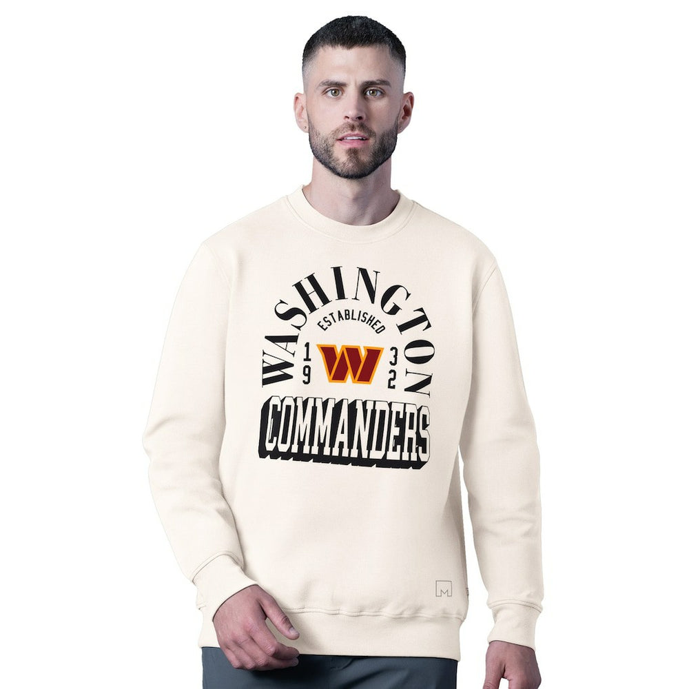 Washington Commanders MSX by Michael Strahan Whiteout Tri-Blend Sweatshirt White