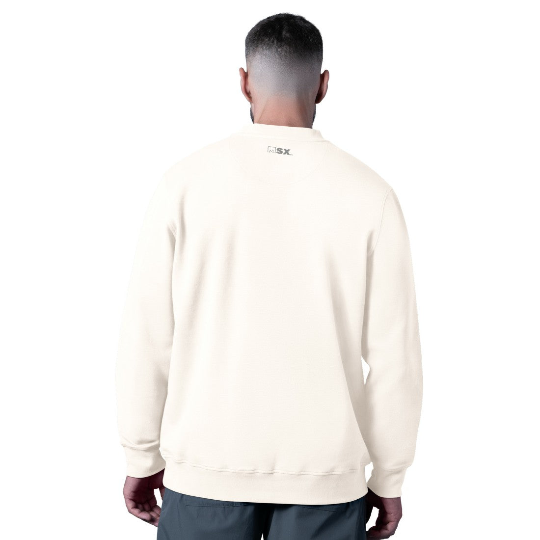 Detroit Lions MSX by Michael Strahan Whiteout Tri-Blend Sweatshirt White