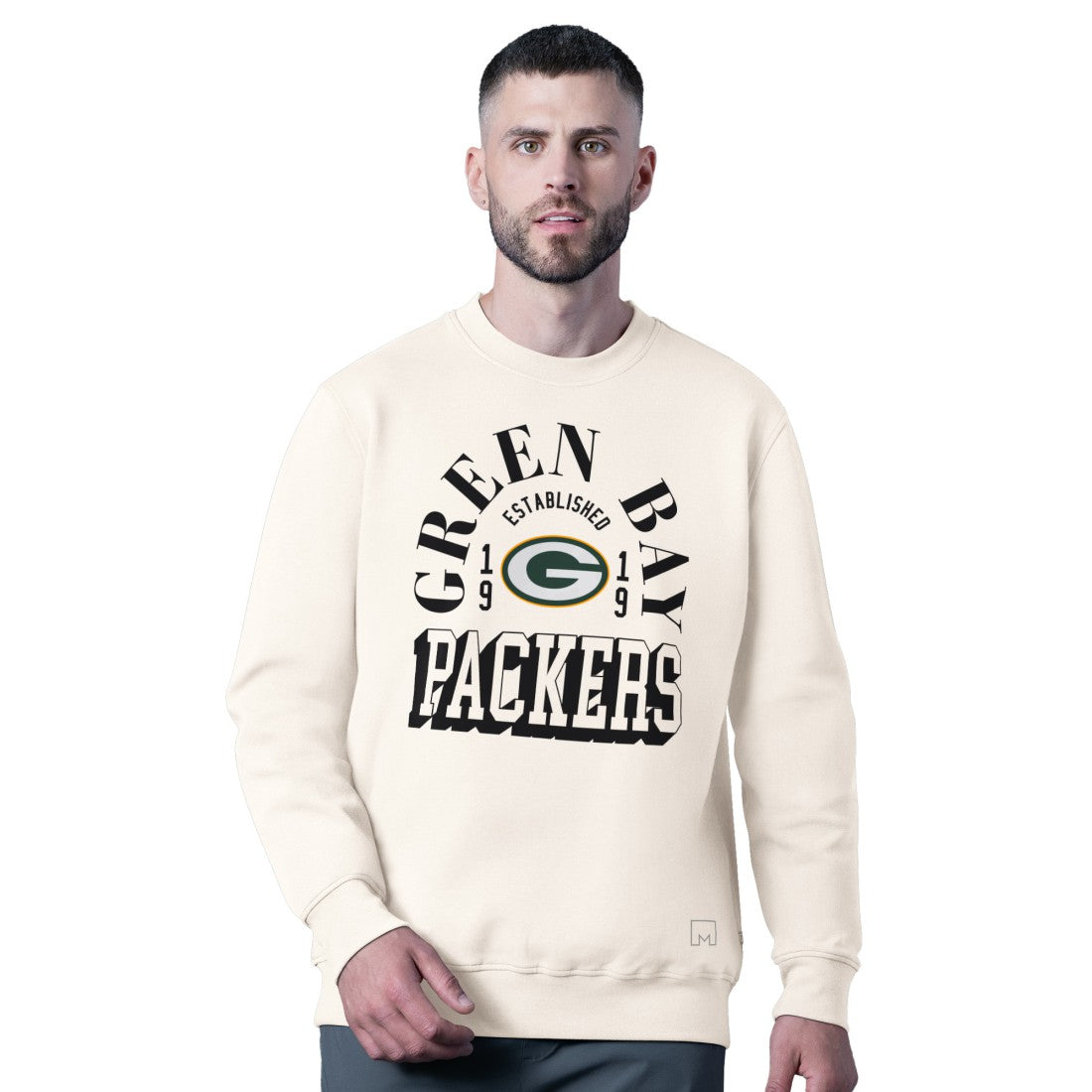Green Bay Packers MSX by Michael Strahan Whiteout Tri-Blend Sweatshirt White