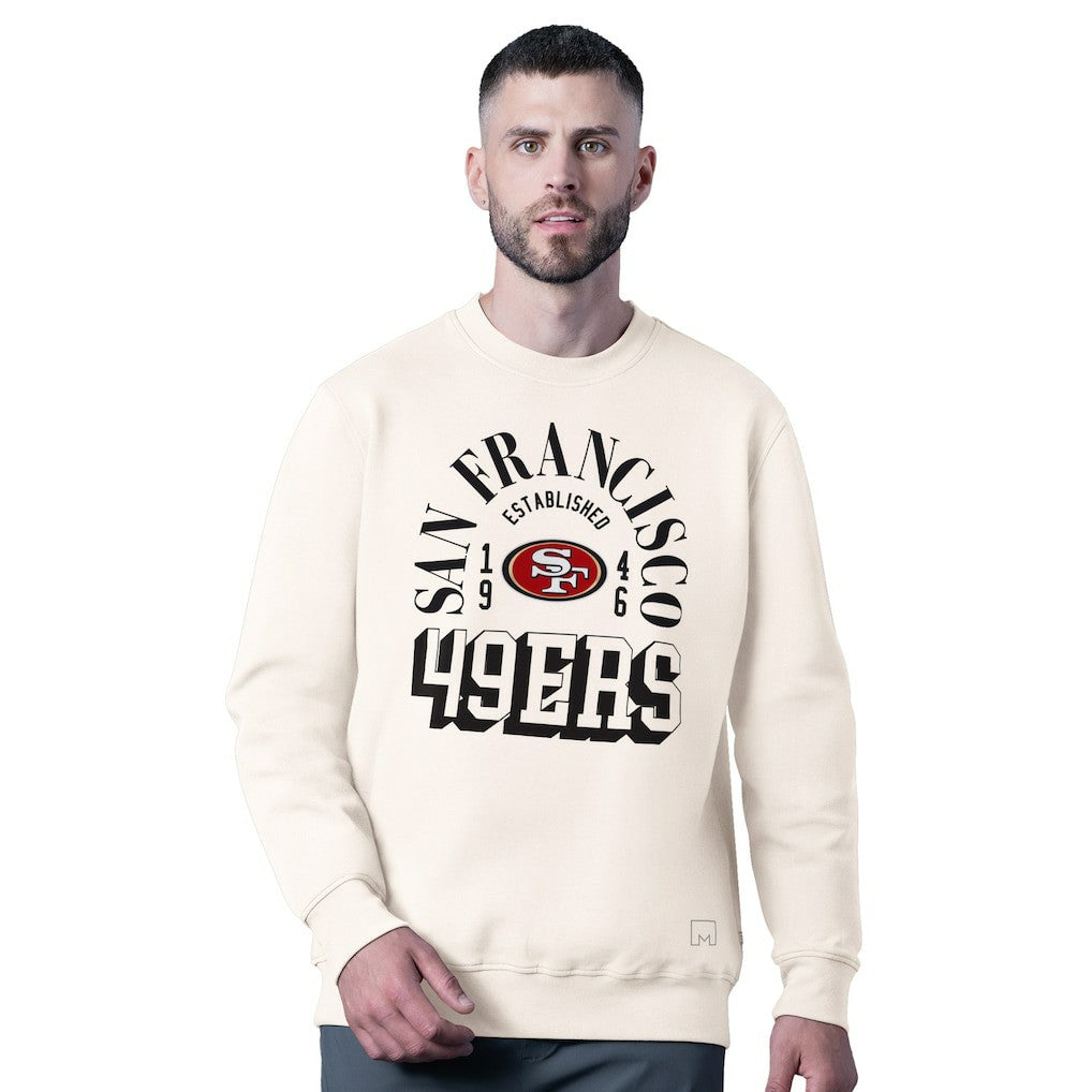 San Francisco 49ers MSX by Michael Strahan Whiteout Tri-Blend Sweatshirt White