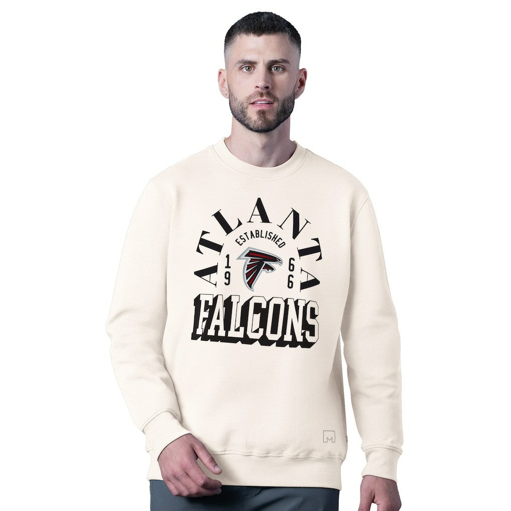 Atlanta Falcons MSX by Michael Strahan Whiteout Tri-Blend Sweatshirt White