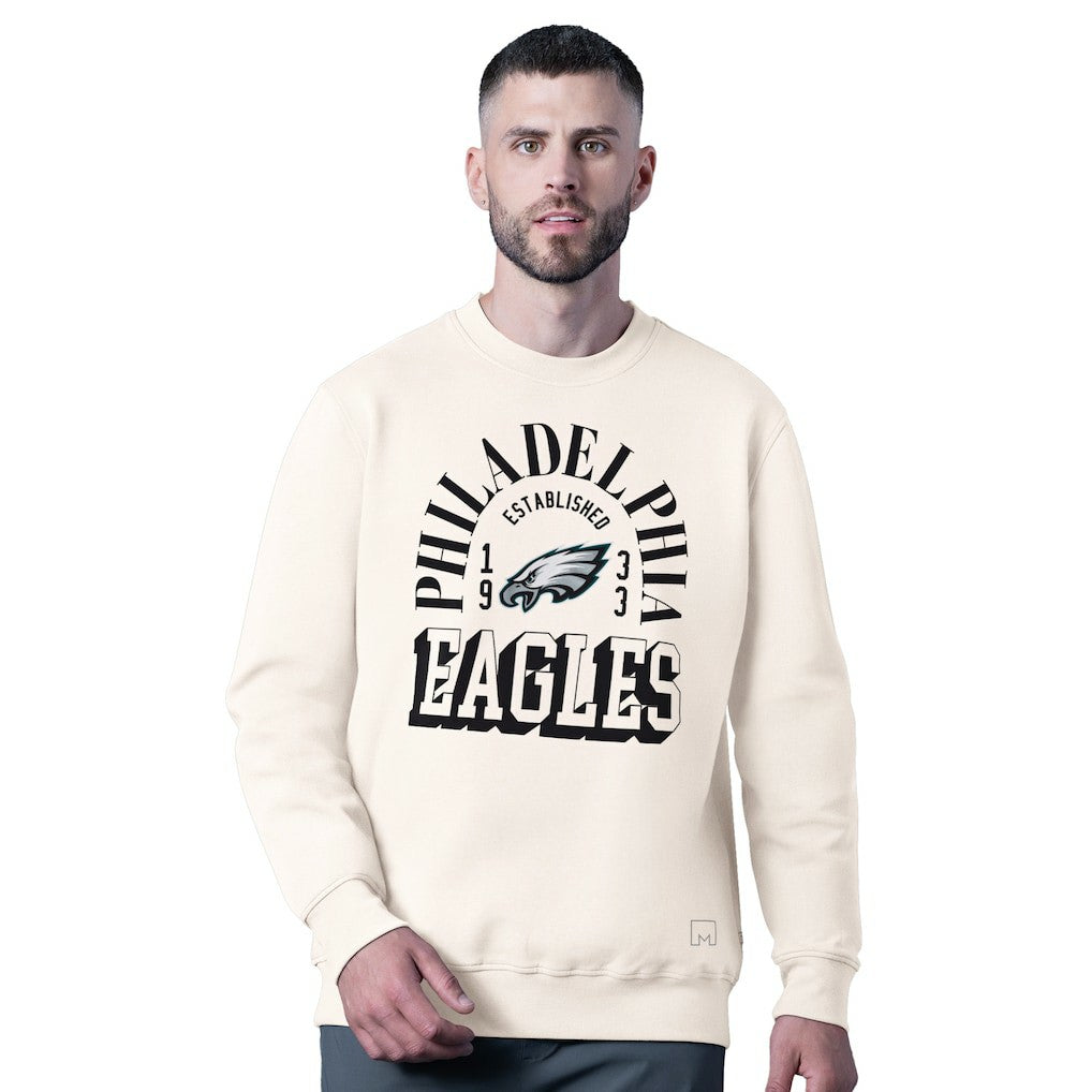 Philadelphia Eagles MSX by Michael Strahan Whiteout Tri-Blend Sweatshirt White