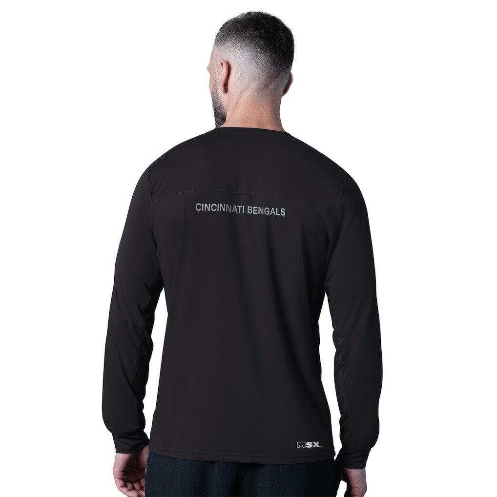 Cincinnati Bengals MSX by Michael Strahan Forward Long-Sleeve T-Shirt Black