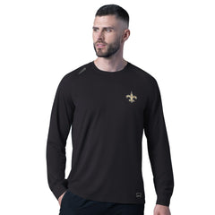New Orleans Saints MSX by Michael Strahan Forward Long-Sleeve T-Shirt Black