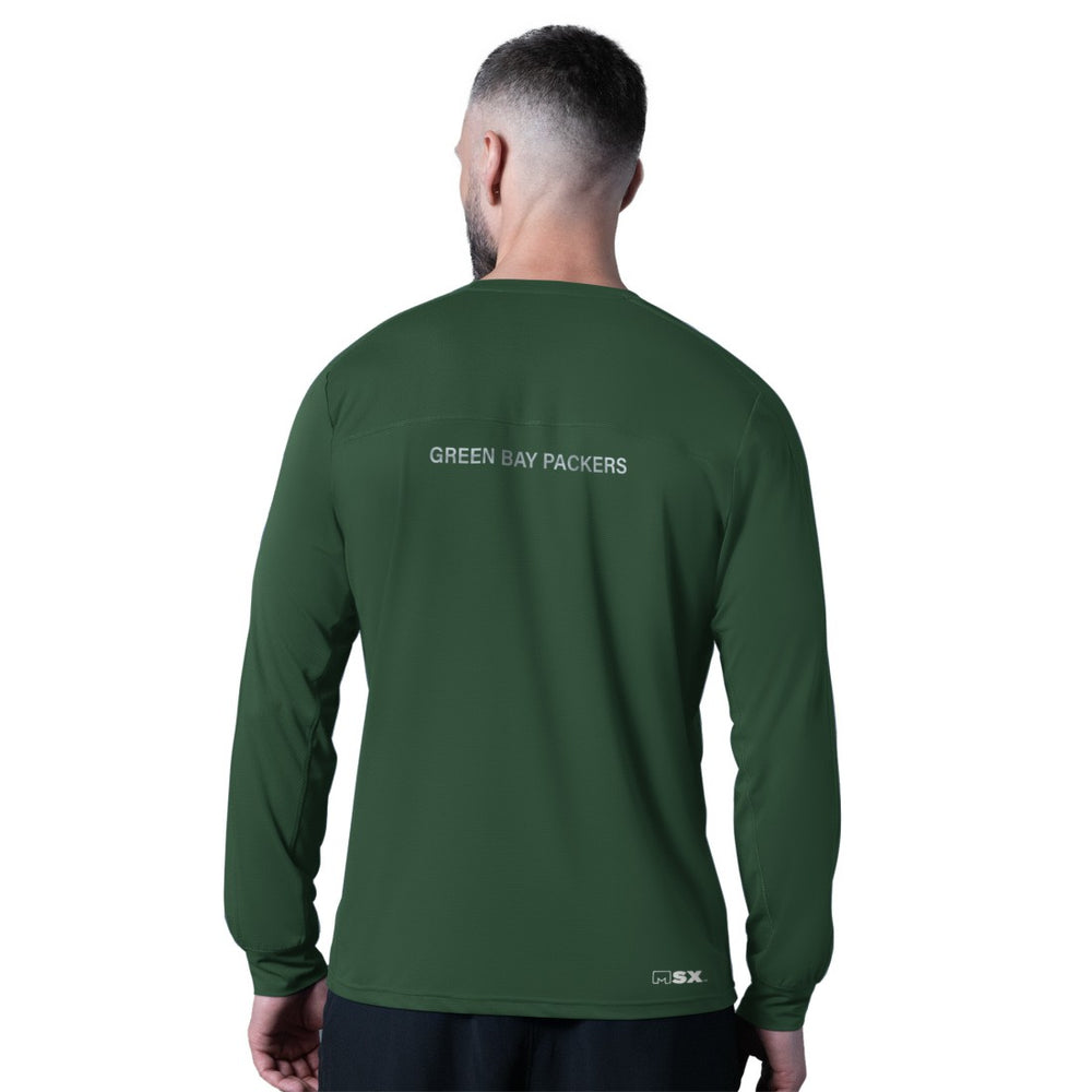 Green Bay Packers MSX by Michael Strahan Forward Long-Sleeve T-Shirt Green