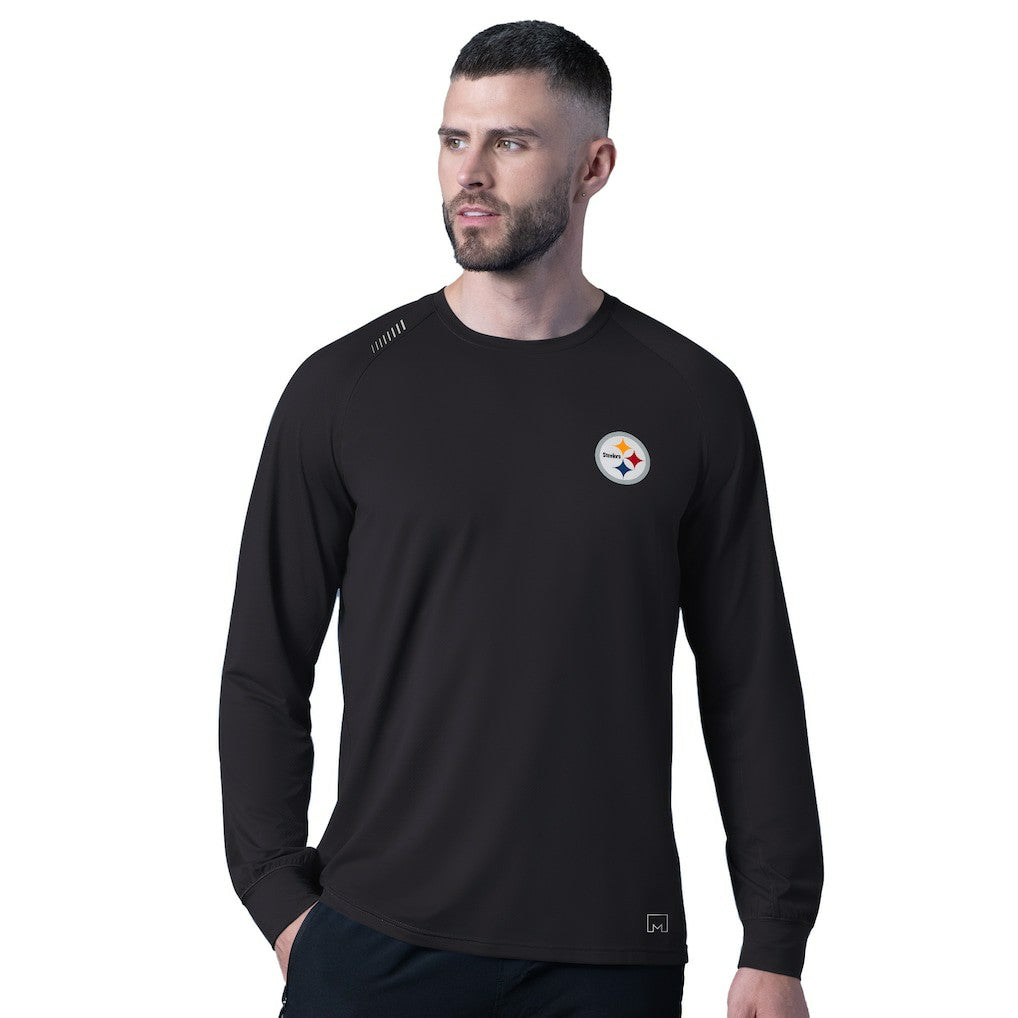 Pittsburgh Steelers MSX by Michael Strahan Forward Long-Sleeve T-Shirt Black