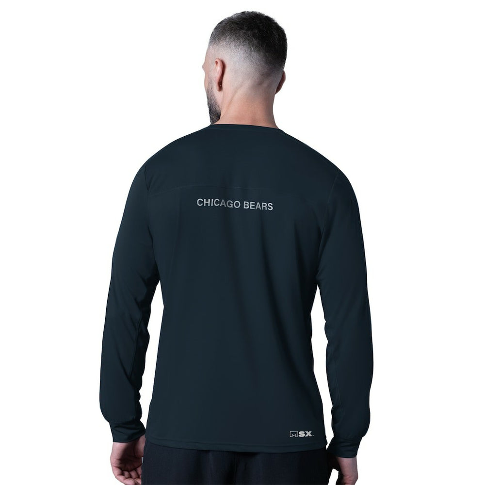 Chicago Bears MSX by Michael Strahan Forward Long-Sleeve T-Shirt Navy