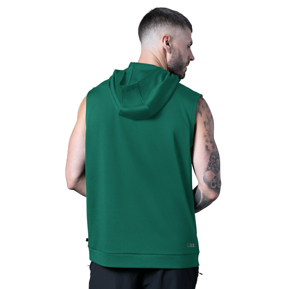 New York Jets MSX by Michael Strahan Tri-Blend Rebound Sleeveless Hoodie Green