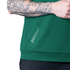 New York Jets MSX by Michael Strahan Tri-Blend Rebound Sleeveless Hoodie Green