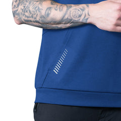 New York Giants MSX by Michael Strahan Tri-Blend Rebound Sleeveless Hoodie Royal