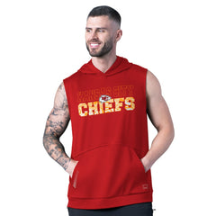 Kansas City Chiefs MSX by Michael Strahan Tri-Blend Rebound Sleeveless Hoodie Red