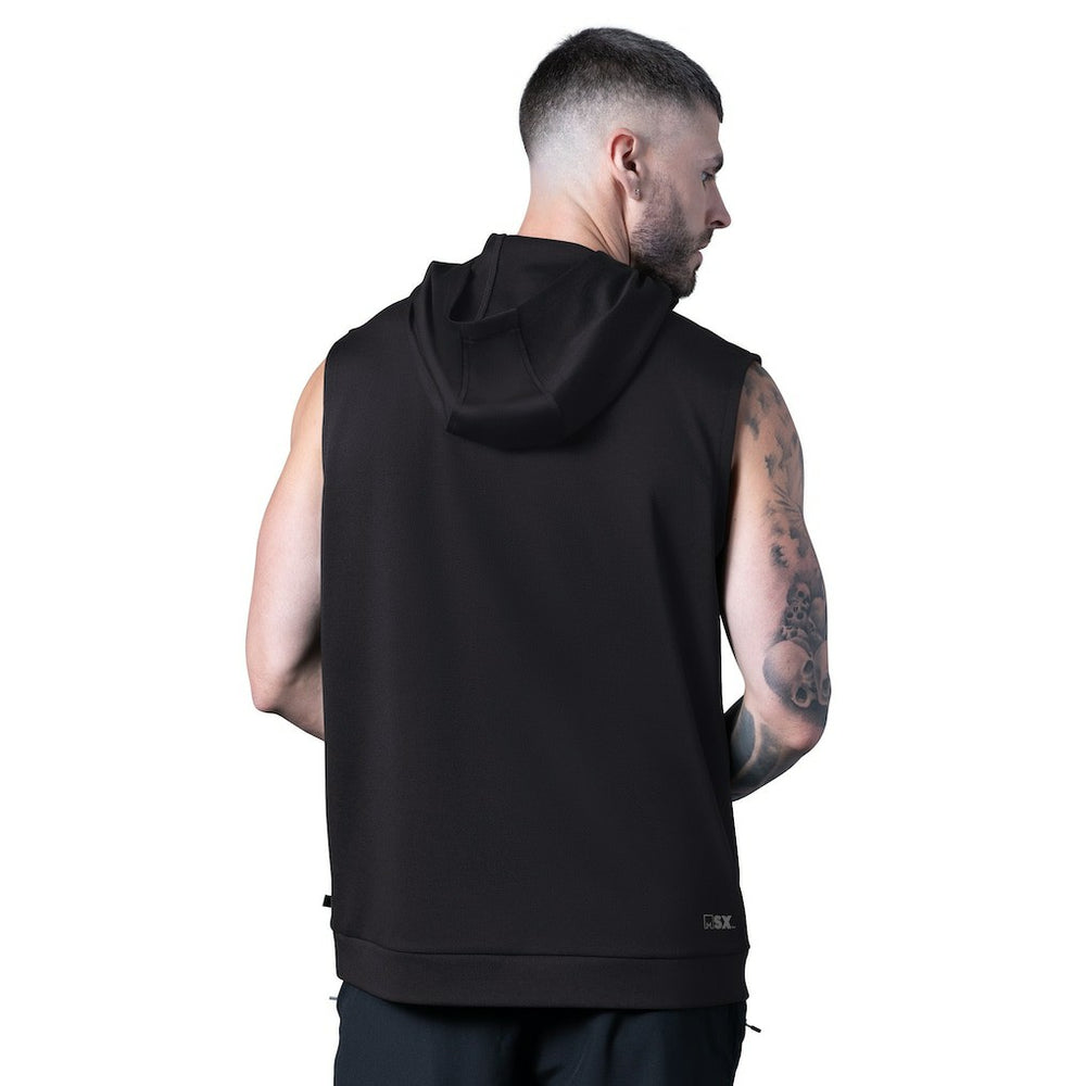 Pittsburgh Steelers MSX by Michael Strahan Tri-Blend Rebound Sleeveless Hoodie Black