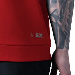 San Francisco 49ers MSX by Michael Strahan Tri-Blend Rebound Sleeveless Hoodie Scarlet