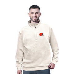 Cleveland Browns MSX by Michael Strahan Cross Training Half-Zip Pullover White