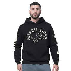 Detroit Lions Starter Handoff Fleece Hoodie Sweatshirt Black