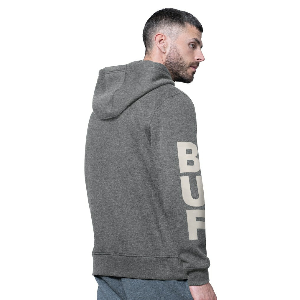 Buffalo Bills Starter Handoff Vintage Logo Fleece Hoodie Sweatshirt Charcoal