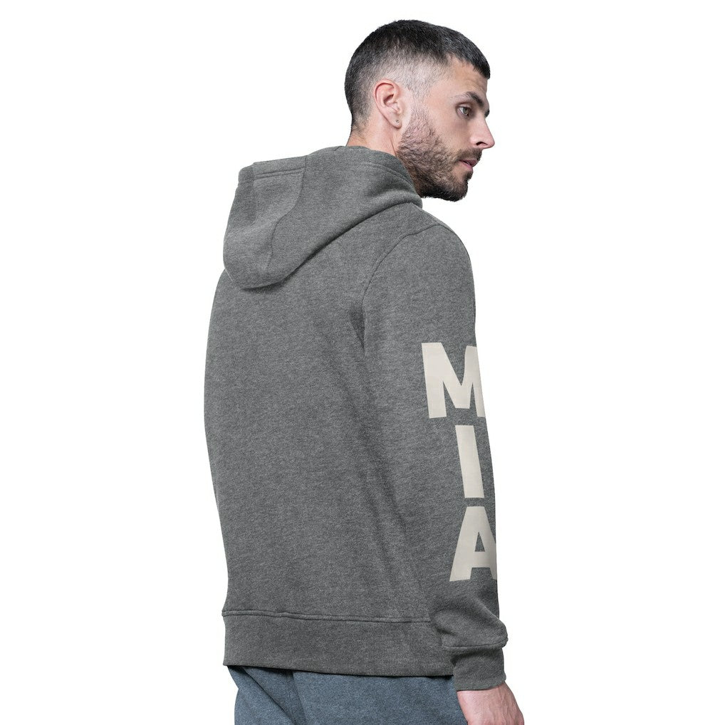 Miami Dolphins Starter Handoff Vintage Logo Fleece Hoodie Sweatshirt Charcoal
