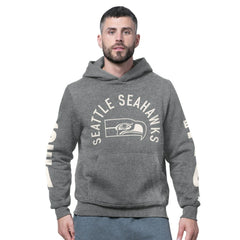 Seattle Seahawks Starter Handoff Vintage Logo Fleece Hoodie Sweatshirt Charcoal